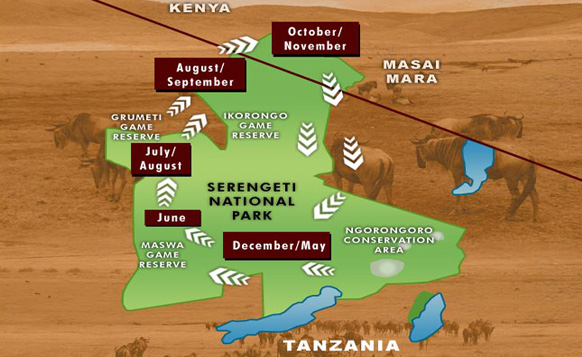 MAPPA SERENGETI PARCO